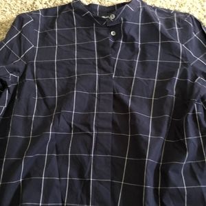 Navy Blue Plad Madewell Top